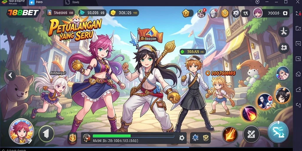 Tampilan gameplay 188BET dengan karakter Anime yang menarik.