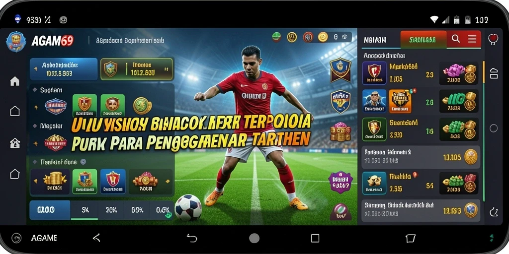 Screenshot utama AGAM69 menampilkan taruhan olahraga yang menarik.