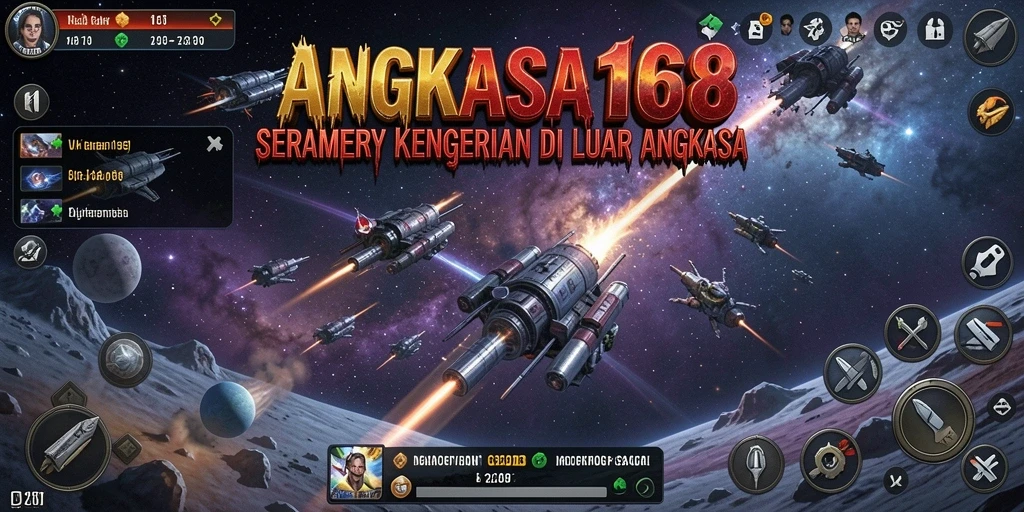 Screenshot utama ANGKASA168 menampilkan suasana horror yang mencekam di dalam kapal luar angkasa.