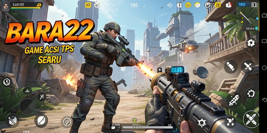 Tampilan gameplay BARA22 yang penuh aksi dan tantangan.