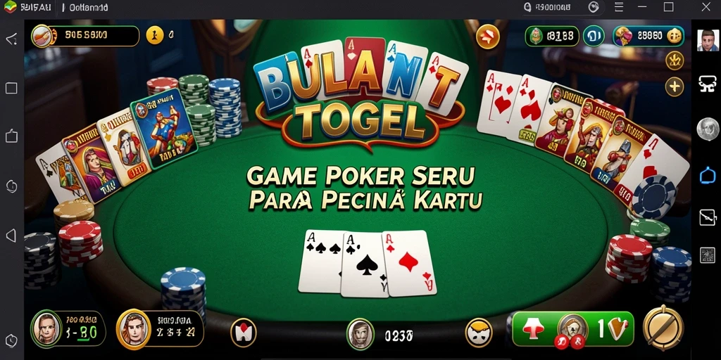 Gameplay seru saat bermain Poker di BULANTOGEL.