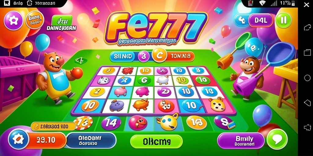 Tampilan gameplay seru dari FE777 dengan angka Bingo yang memikat.