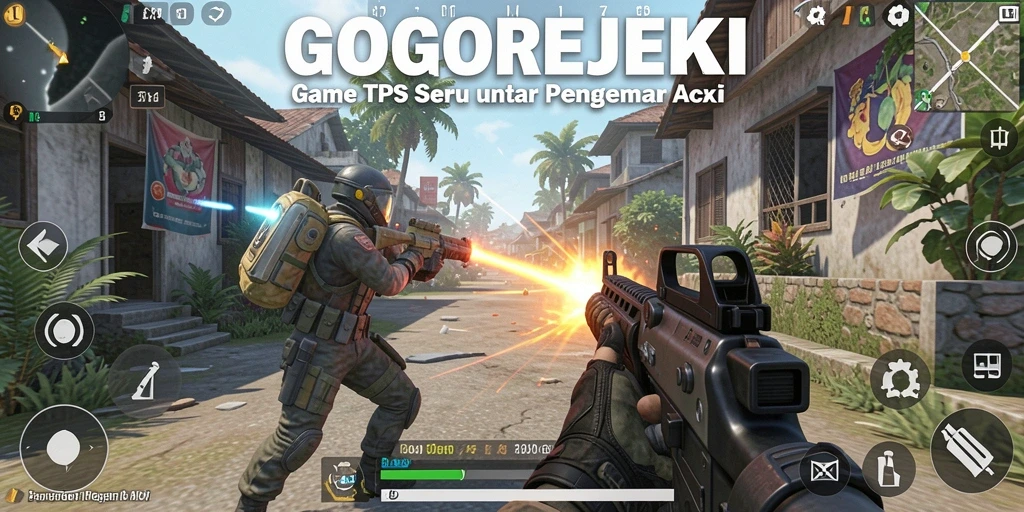 Gameplay seru GOGOREJEKI menunjukkan aksi mendebarkan di medan perang.