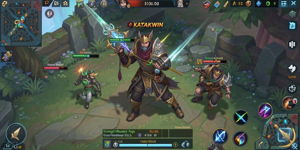Tampilan gameplay KATAKWIN yang mengesankan dan memikat.