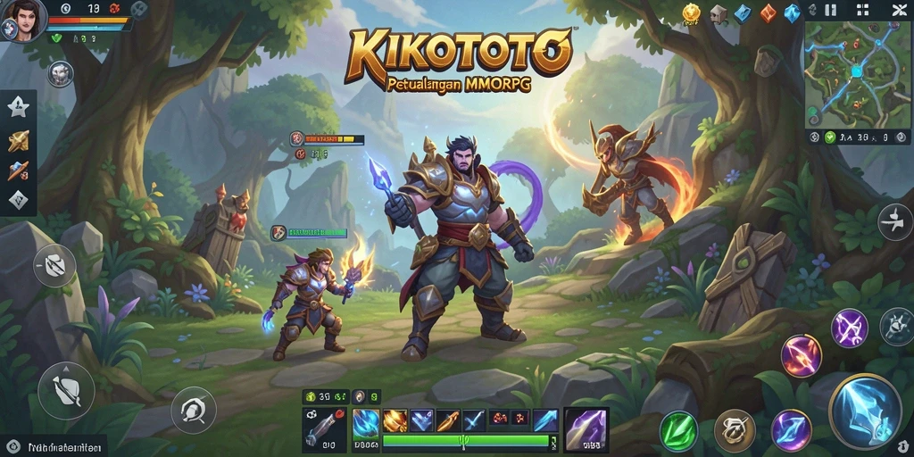 Gameplay KIKOTOTO menampilkan aksi seru di dunia MMORPG.