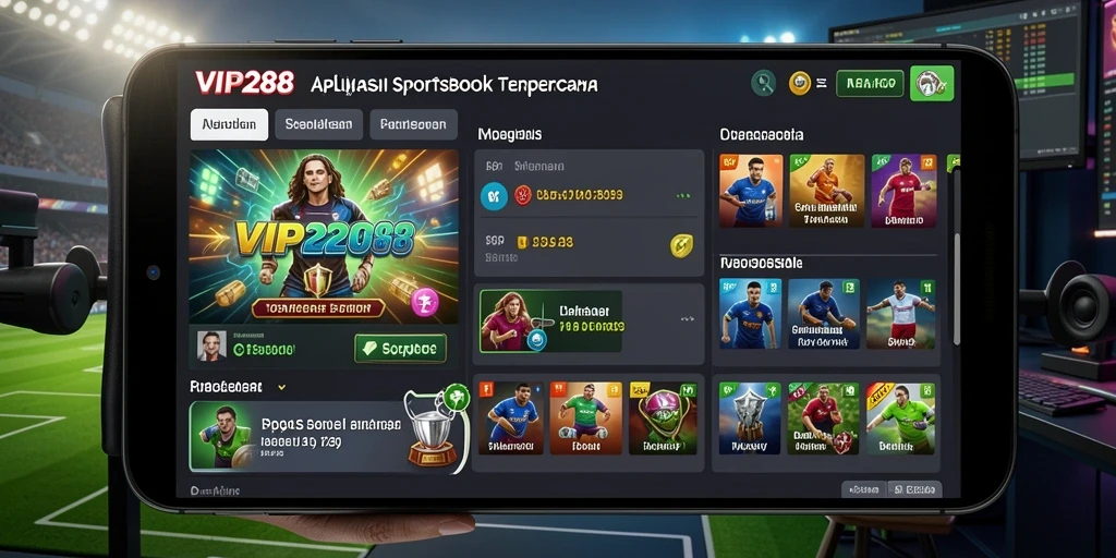 Tampilan gameplay Sportsbook yang menarik dan interaktif di VIP288.